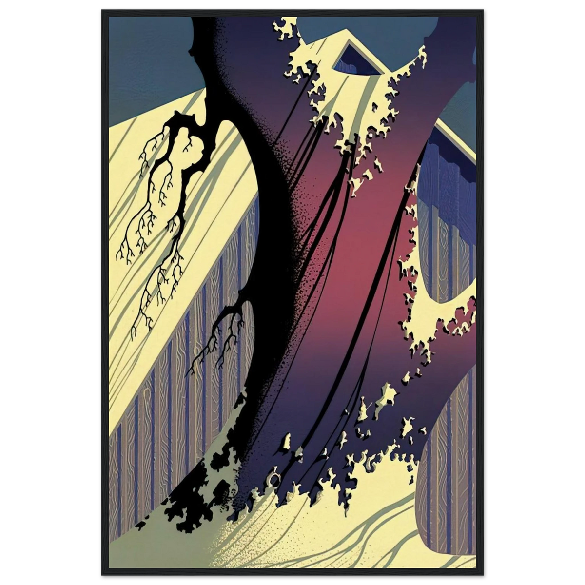Mauve Barn Framed Poster | Eyvind Earle Framed Prints Wall Art | Eyvind Earle Prints