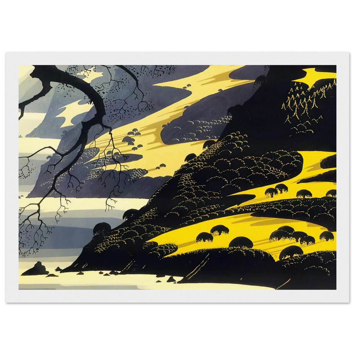 Coastal Fog Framed Poster | Eyvind Earle Framed Prints Wall Art | Eyvind Earle Prints
