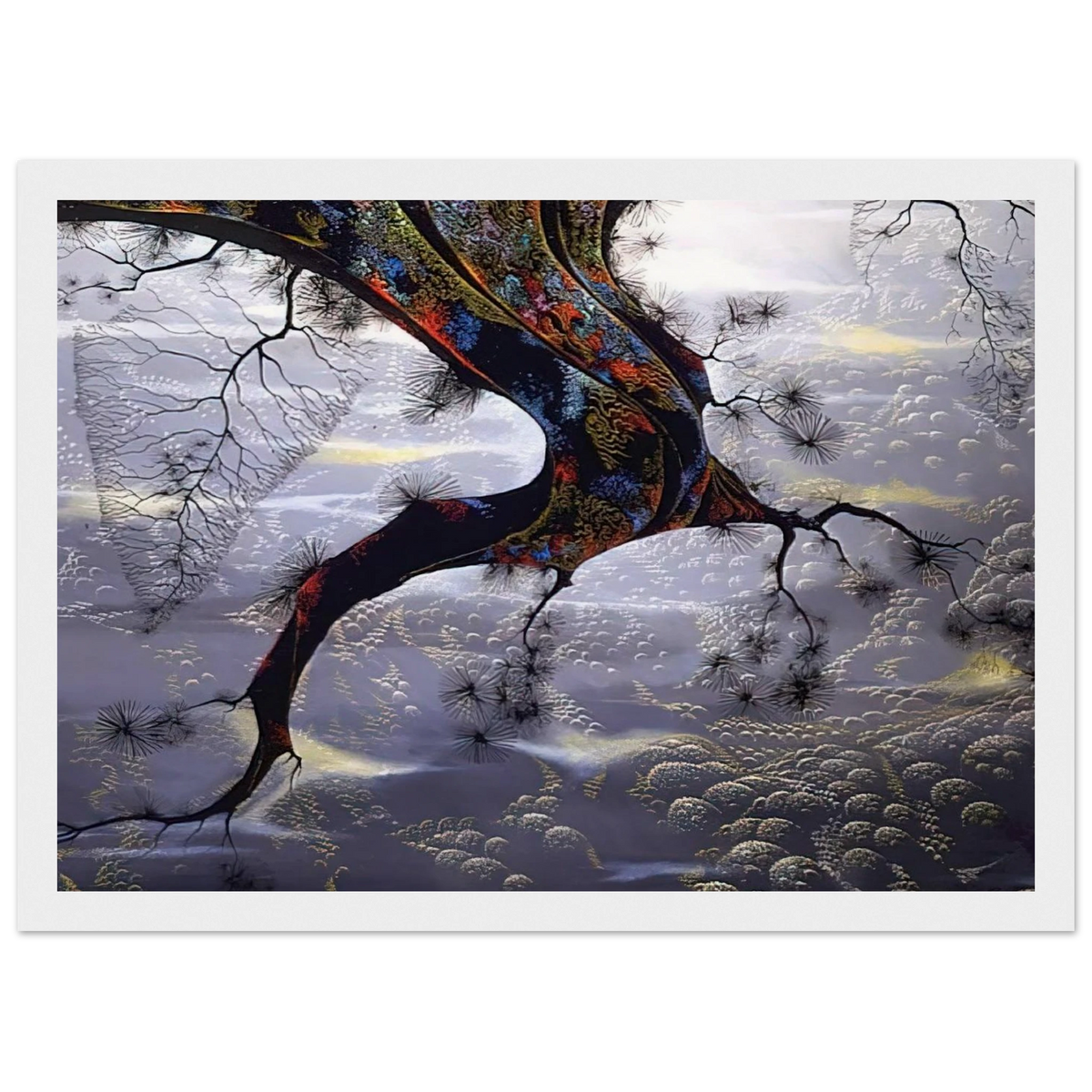 Pine Branch Framed Poster | Eyvind Earle Framed Prints Wall Art | Eyvind Earle Prints