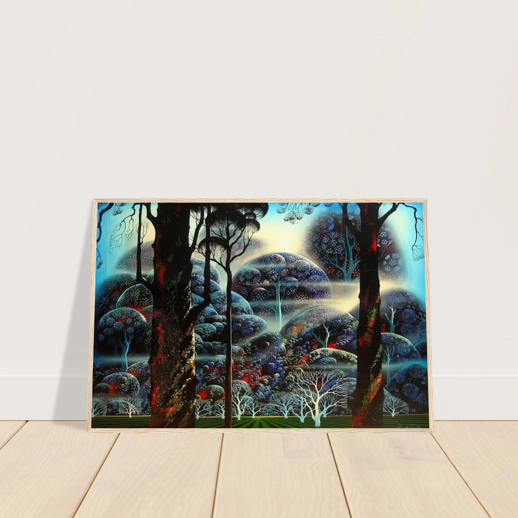 Mist in the Dark Woods Framed Poster | Eyvind Earle Framed Prints Wall Art | Eyvind Earle Prints