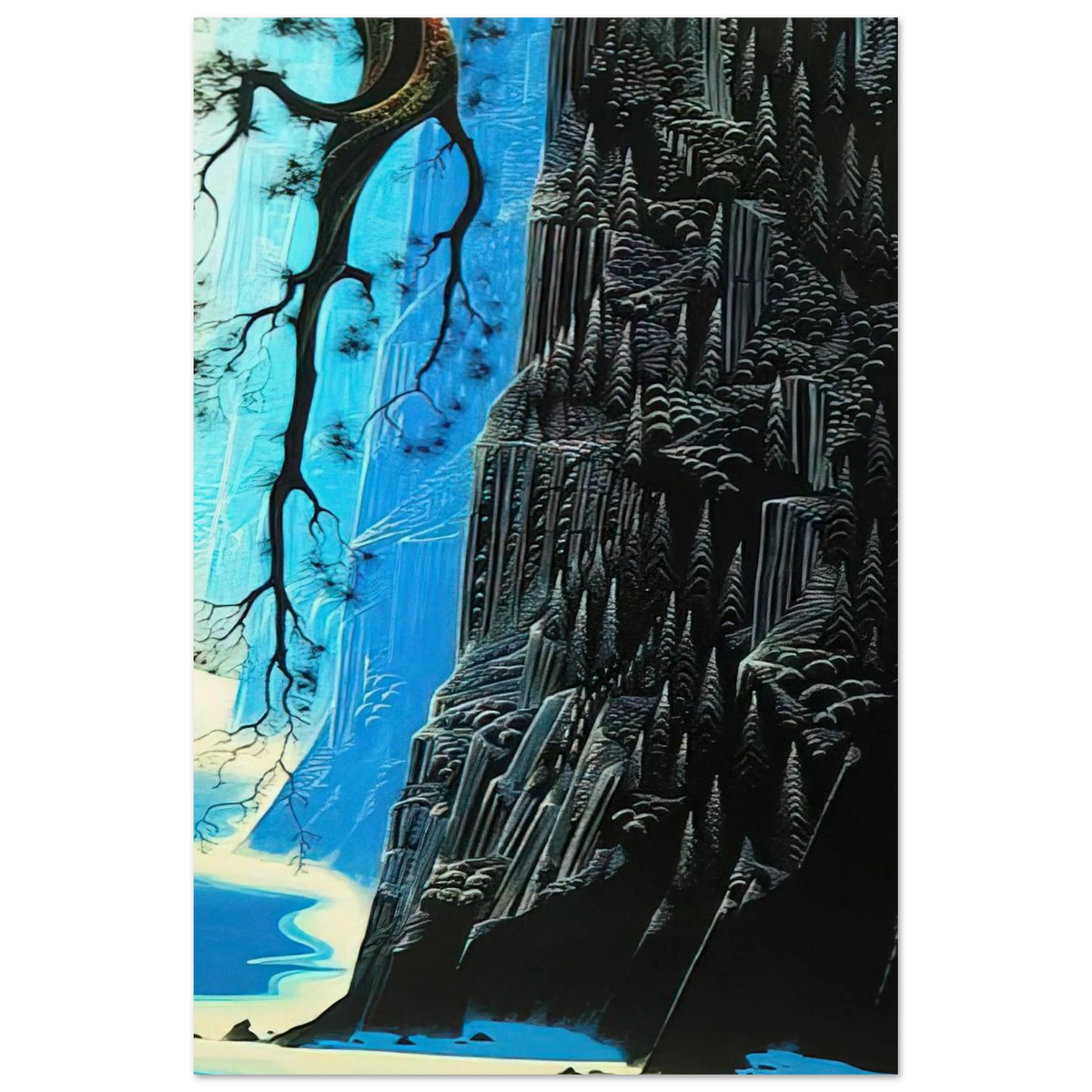Cliffs Ascending Poster | Eyvind Earle Poster | Eyvind Earle Prints