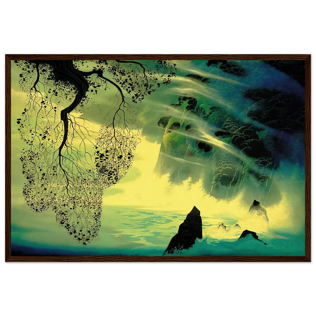 A Swirl of Fog Framed Poster | Eyvind Earle Framed Prints Wall Art | Eyvind Earle Prints