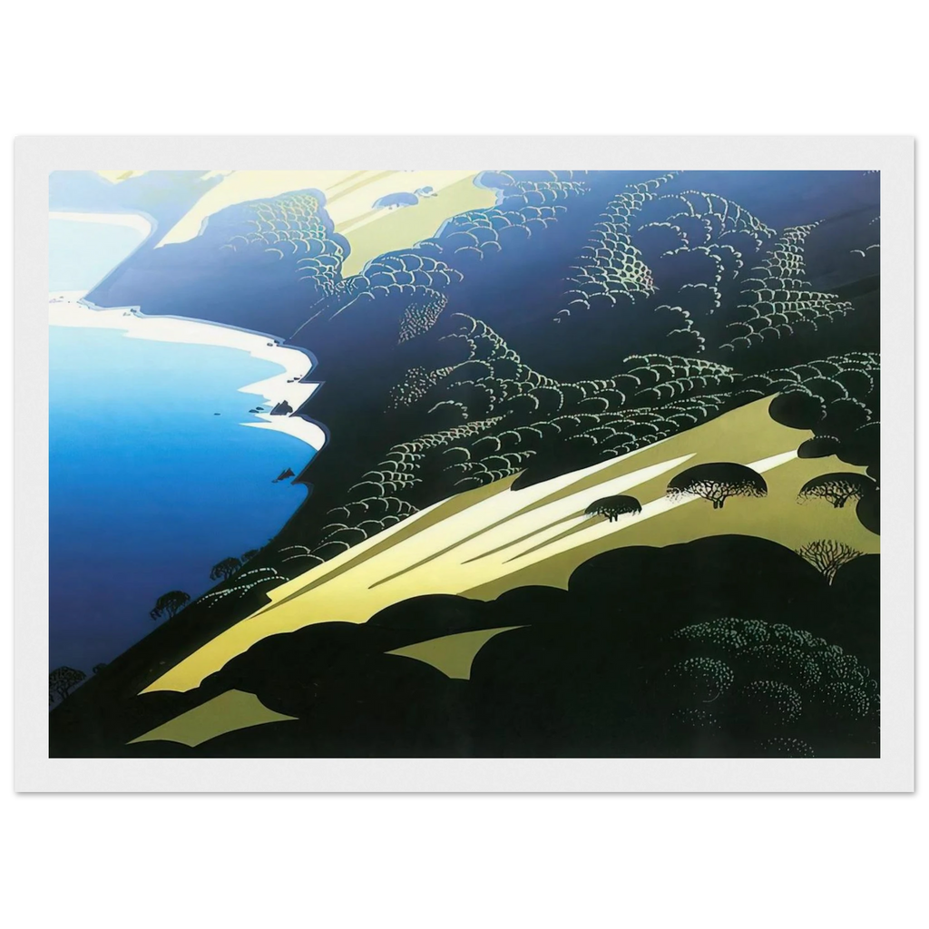 Seaside Pastures Framed Poster | Eyvind Earle Framed Prints Wall Art | Eyvind Earle Prints