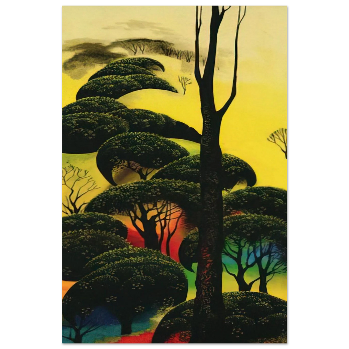 Climbing Oaks Poster | Eyvind Earle Poster | Eyvind Earle Prints