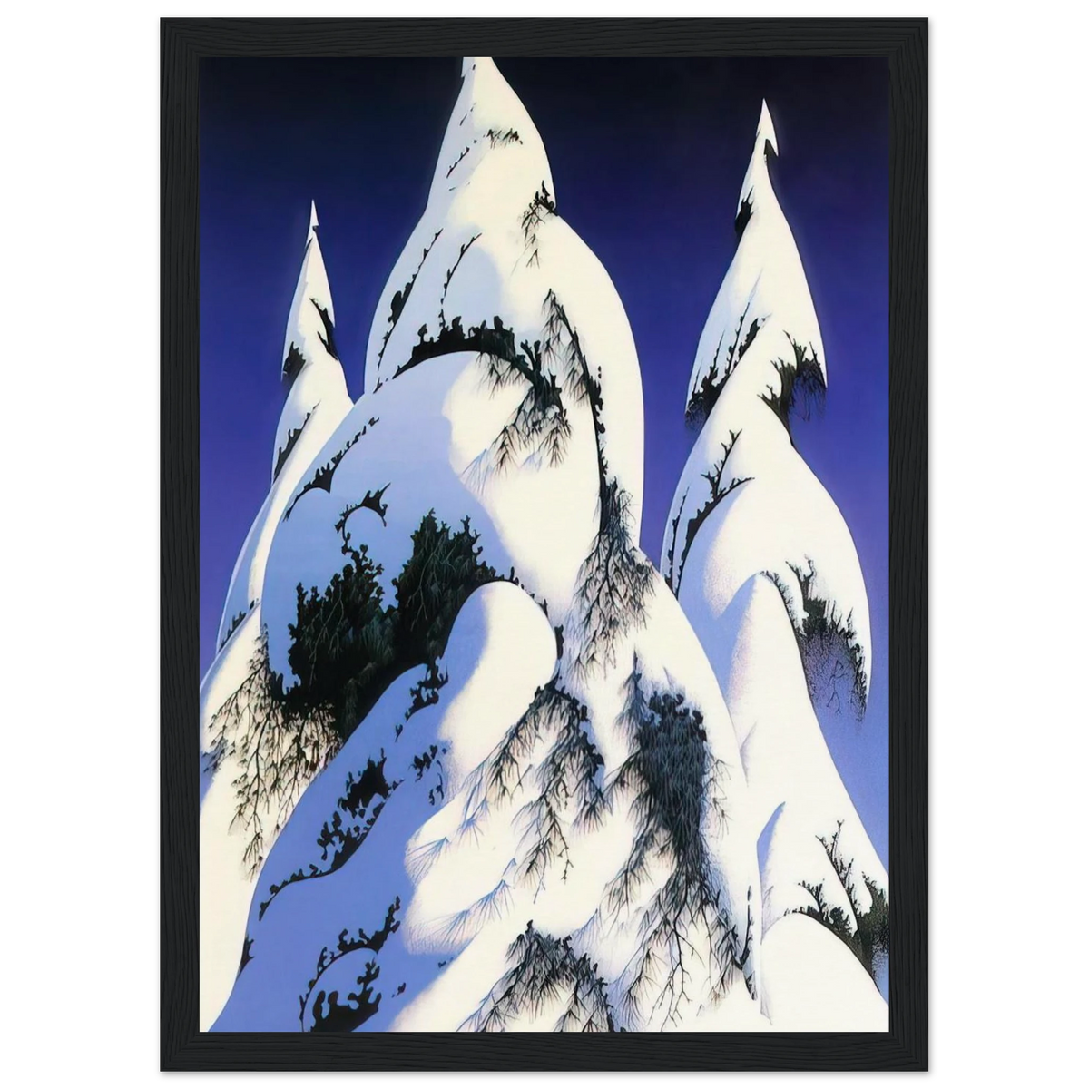Snow Trees Framed Poster | Eyvind Earle Framed Prints Wall Art | Eyvind Earle Prints