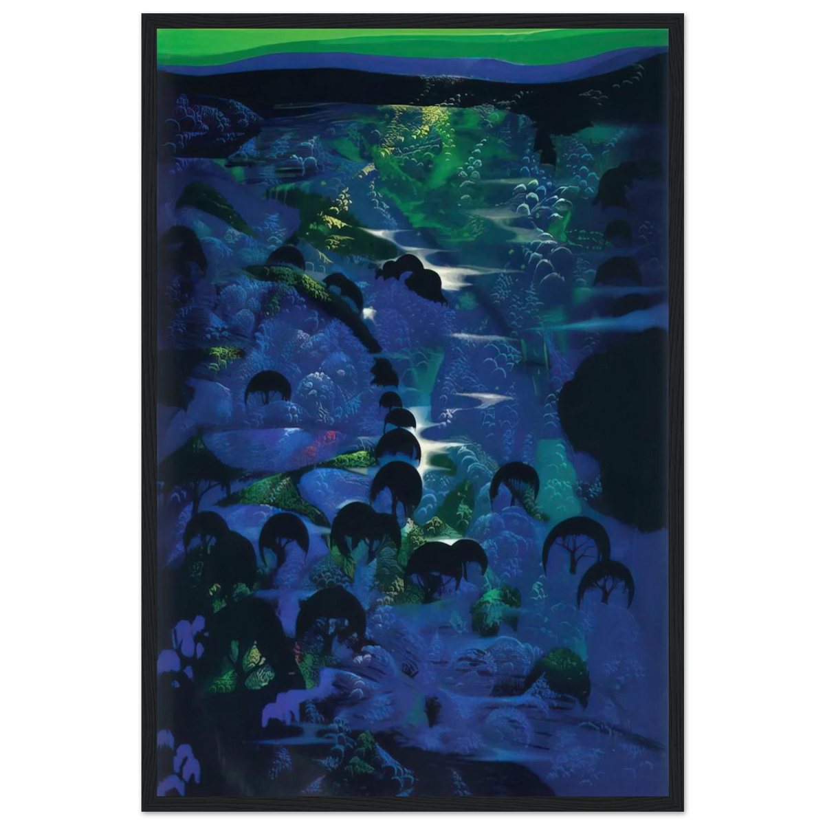 Beneath an Emerald Sky Framed Poster | Eyvind Earle Framed Prints Wall Art | Eyvind Earle Prints