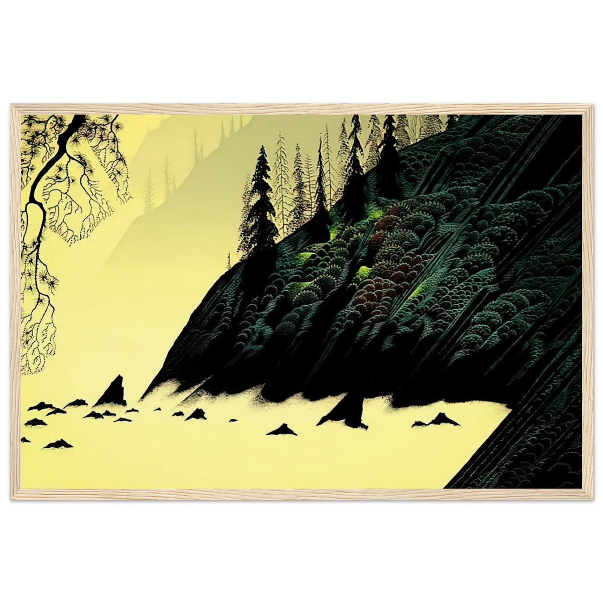 Spruce Redwood and Pine Framed Poster | Eyvind Earle Framed Prints Wall Art | Eyvind Earle Prints