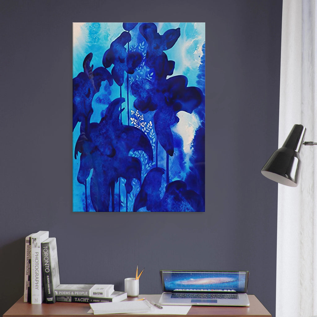 Blue Floral Canvas | Eyvind Earle Canvas | Eyvind Earle Prints