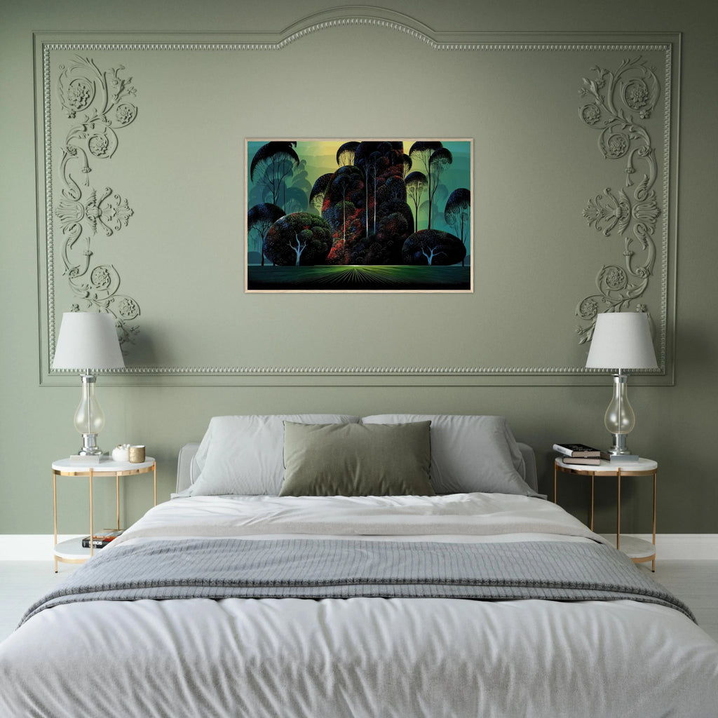 Mendacino Framed Poster | Eyvind Earle Framed Prints Wall Art | Eyvind Earle Prints