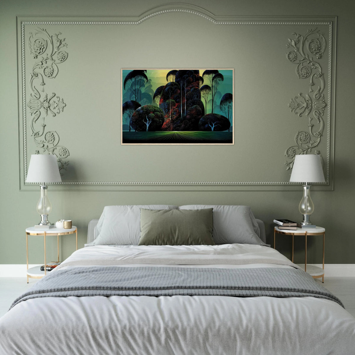 Mendacino Framed Poster | Eyvind Earle Framed Prints Wall Art | Eyvind Earle Prints