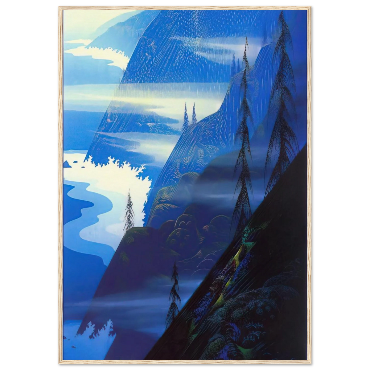Stardust blue Framed Poster | Eyvind Earle Framed Prints Wall Art | Eyvind Earle Prints