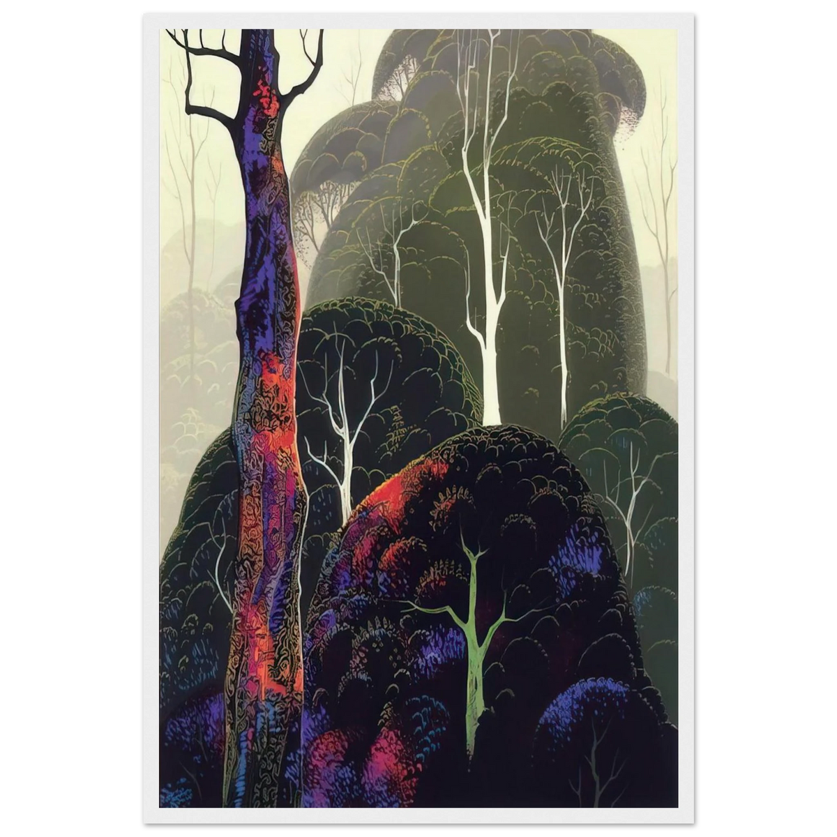 Early Autumn Framed Poster | Eyvind Earle Framed Prints Wall Art | Eyvind Earle Prints