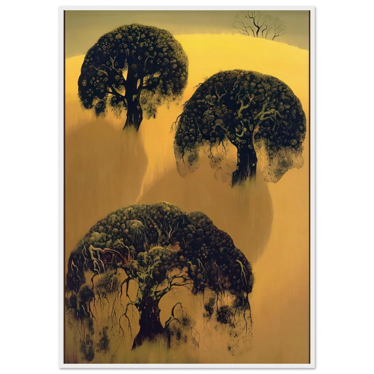 Three Oaks Framed Poster | Eyvind Earle Framed Prints Wall Art | Eyvind Earle Prints