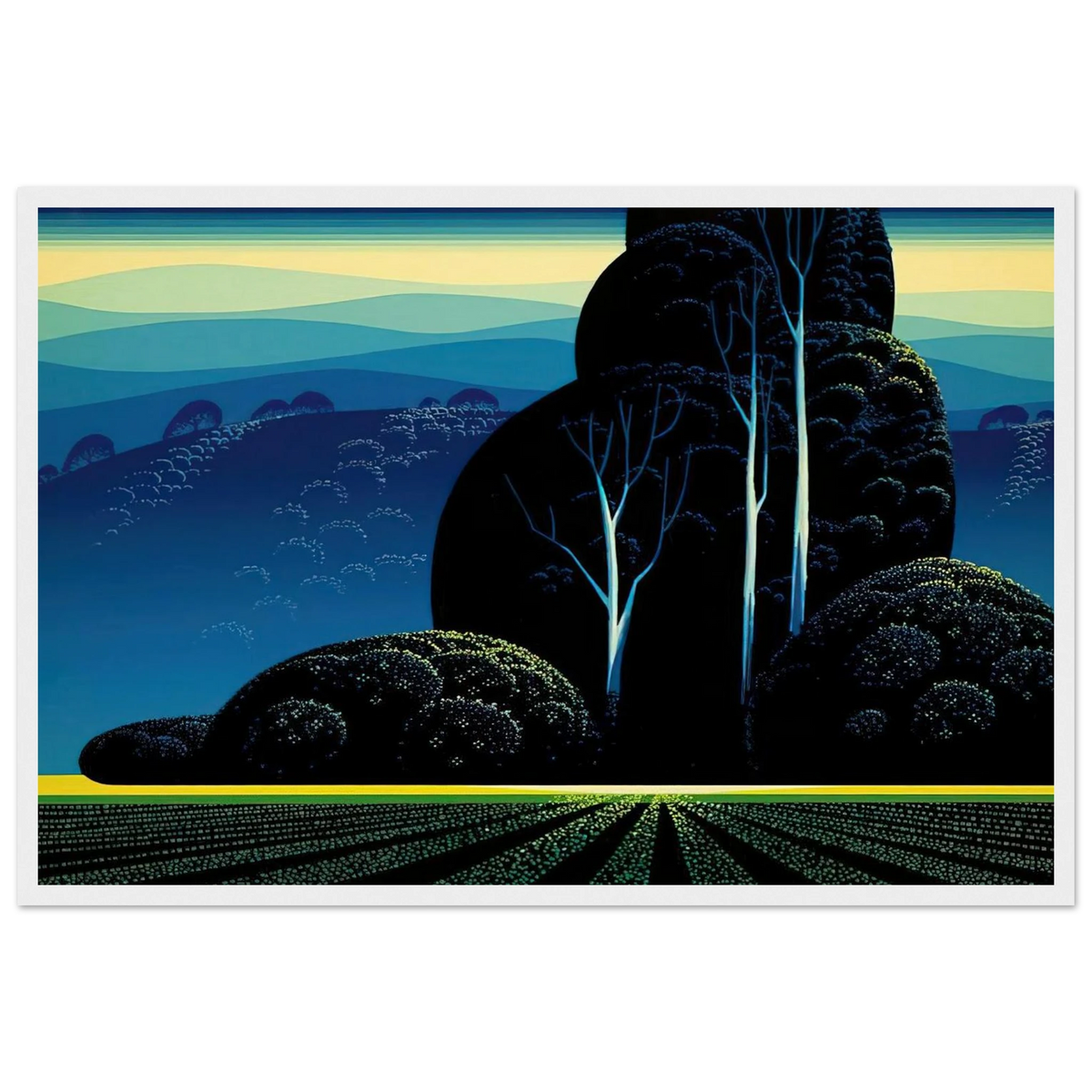 Even Tide Framed Poster | Eyvind Earle Framed Prints Wall Art | Eyvind Earle Prints