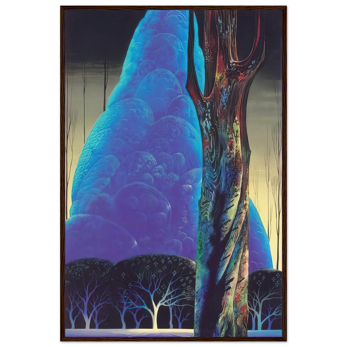 Blue Nocturne Framed Poster | Eyvind Earle Framed Prints Wall Art | Eyvind Earle Prints