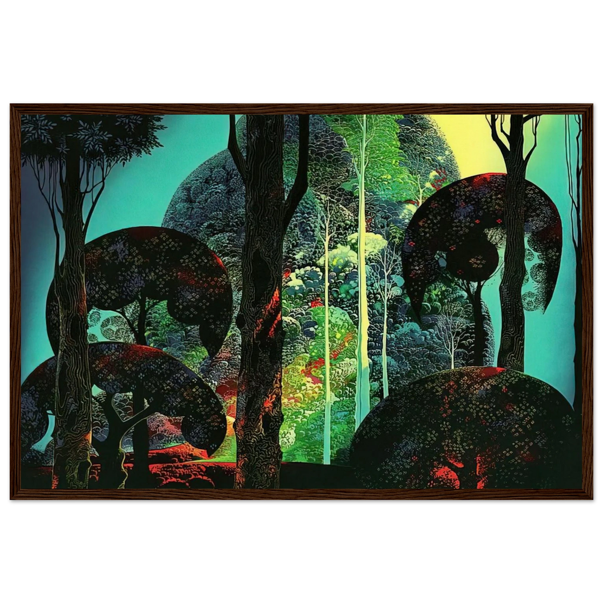 Fired by Sun Framed Poster | Eyvind Earle Framed Prints Wall Art | Eyvind Earle Prints