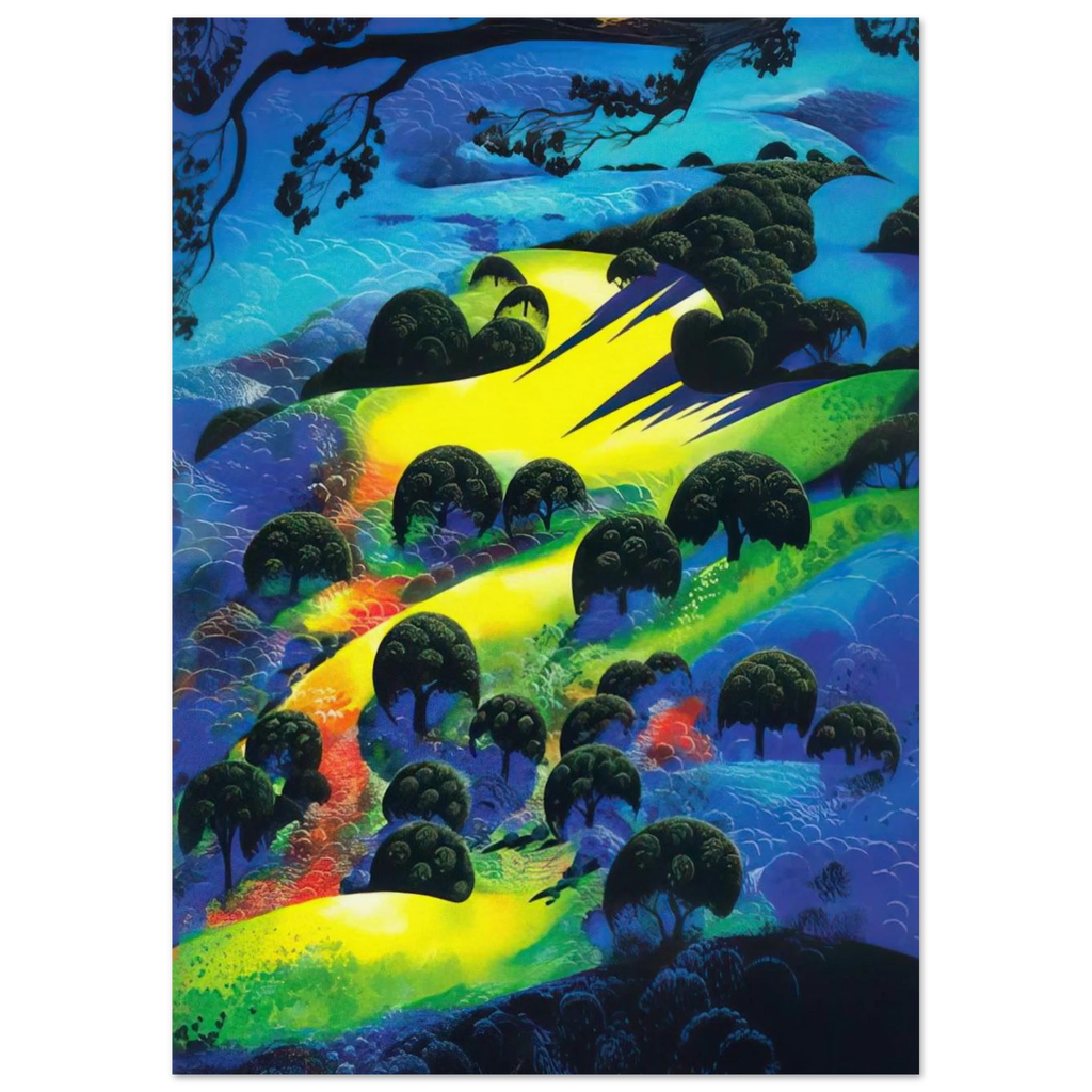 Fading Sunset Flame Poster | Eyvind Earle Poster | Eyvind Earle Prints