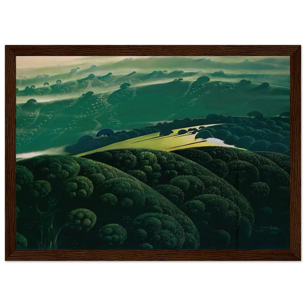Morning Fog Framed Poster | Eyvind Earle Framed Prints Wall Art | Eyvind Earle Prints