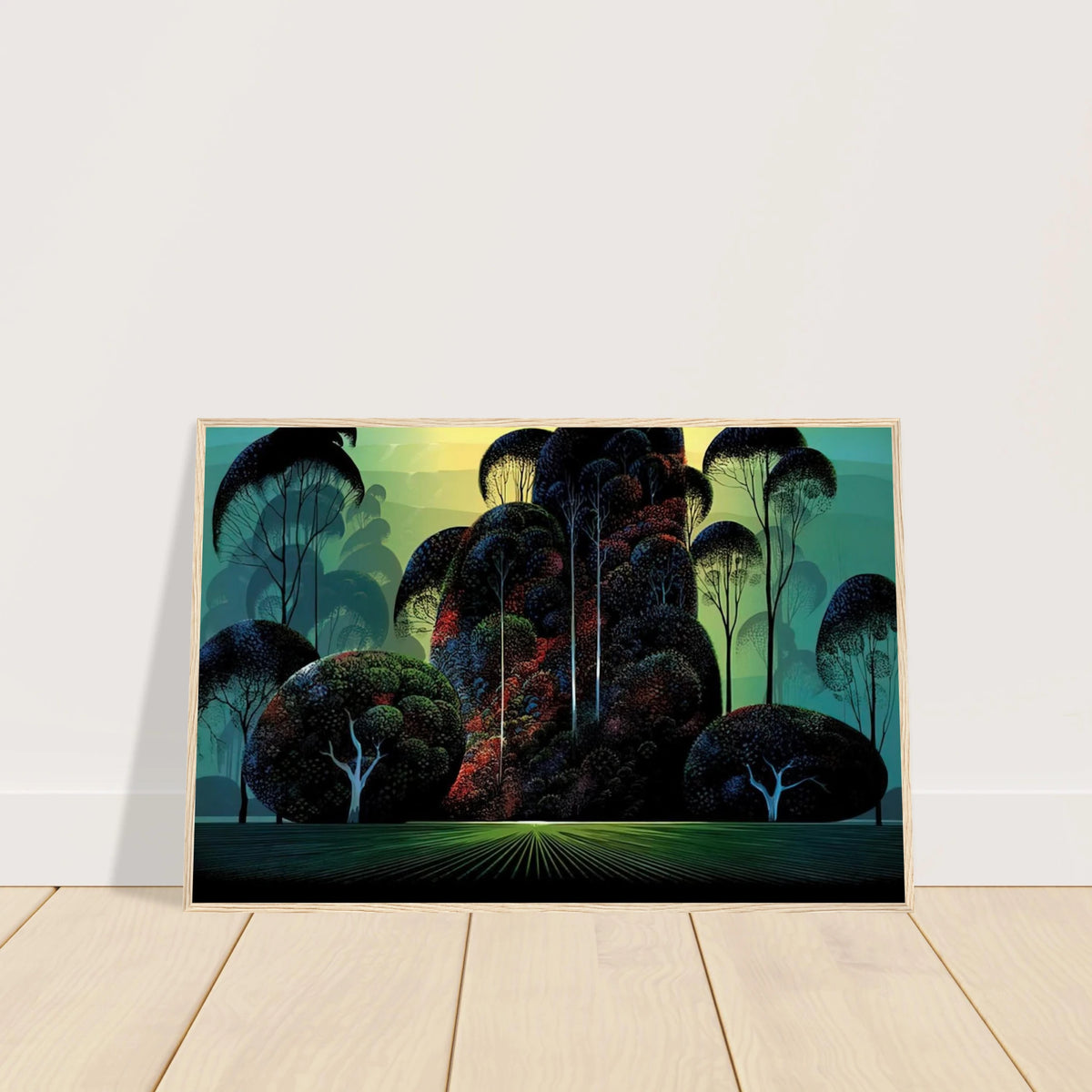Mendacino Framed Poster | Eyvind Earle Framed Prints Wall Art | Eyvind Earle Prints