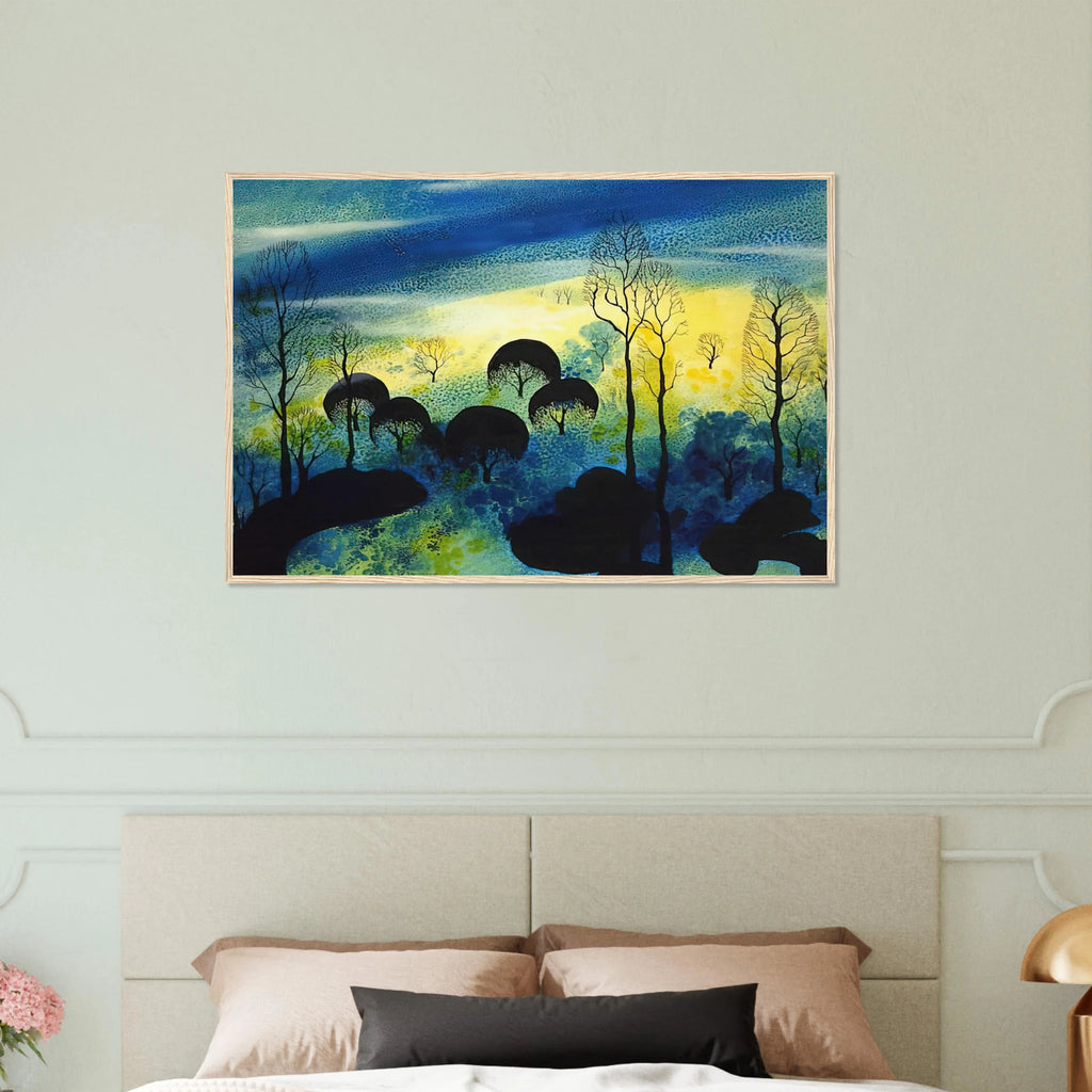 Pastures Through the Fog Framed Poster | Eyvind Earle Framed Prints Wall Art | Eyvind Earle Prints