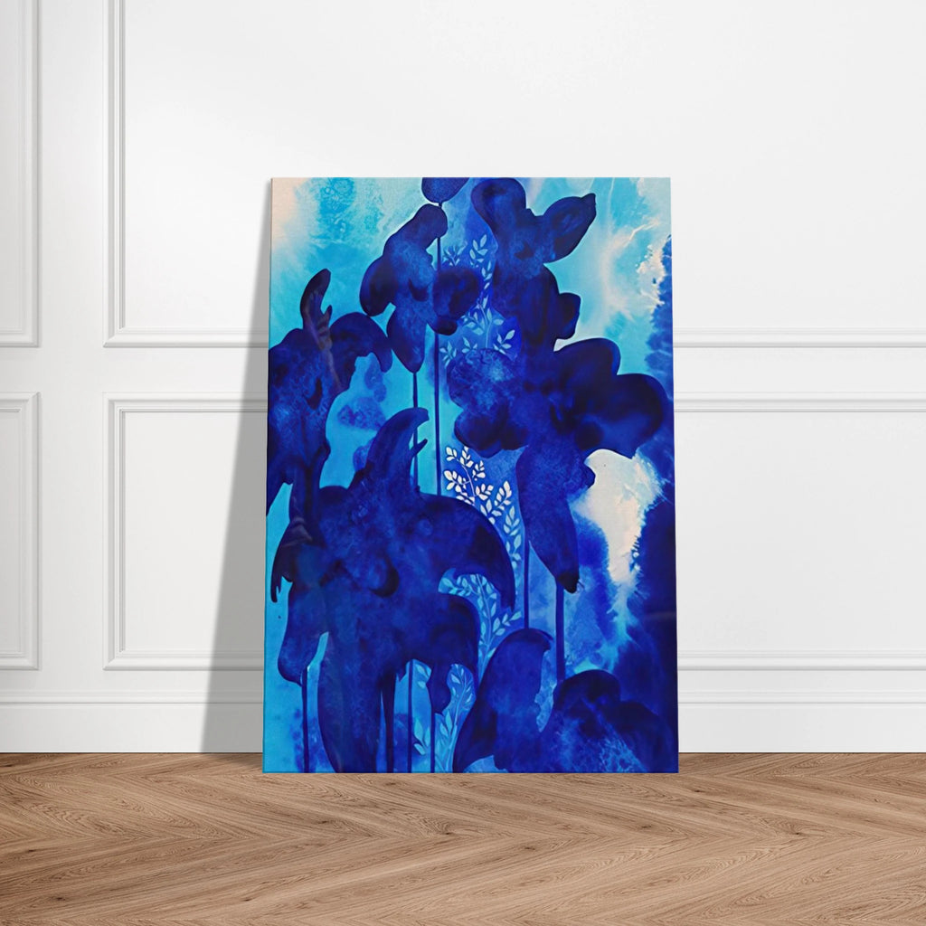 Blue Floral Canvas | Eyvind Earle Canvas | Eyvind Earle Prints