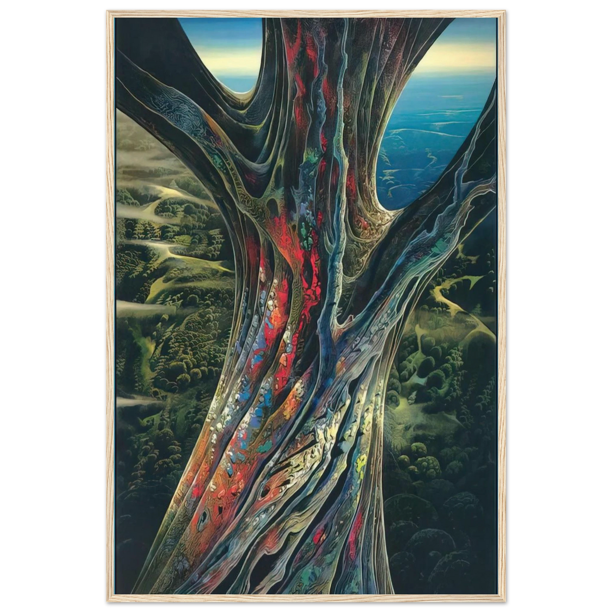 The Great Jewel Tree Framed Poster | Eyvind Earle Framed Prints Wall Art | Eyvind Earle Prints