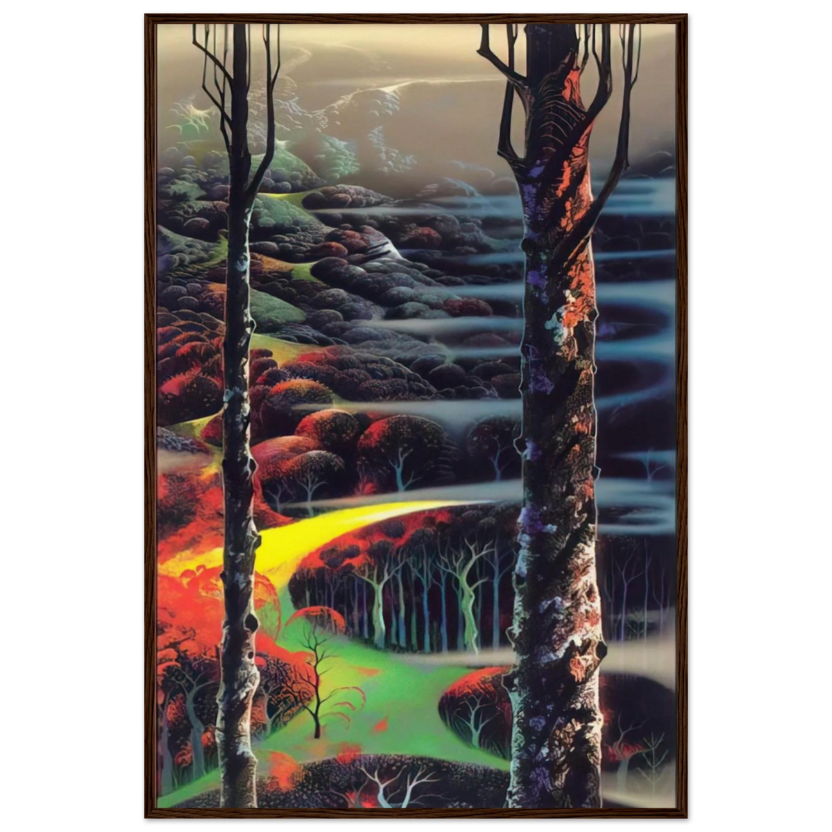 A Touch of Autumn Framed Poster | Eyvind Earle Framed Prints Wall Art | Eyvind Earle Prints