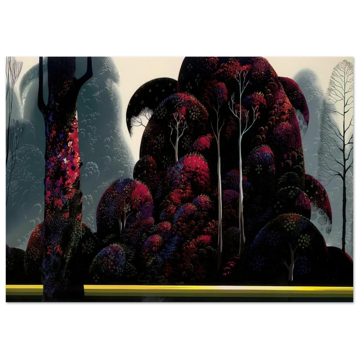 Crimson Eucalyptus Poster | Eyvind Earle Poster | Eyvind Earle Prints