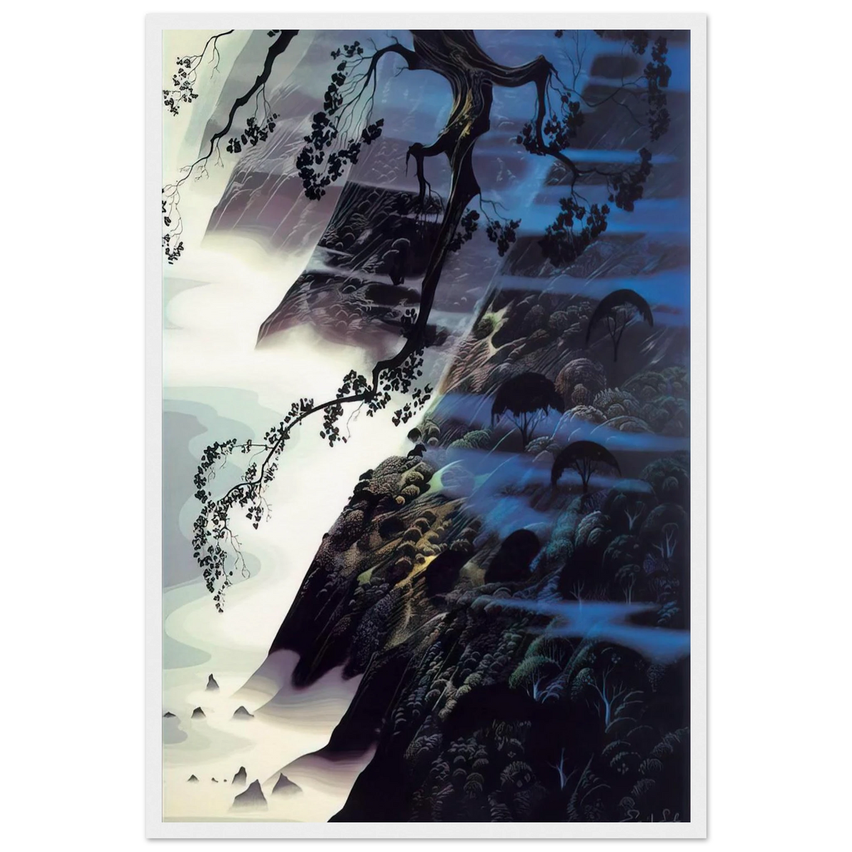 Sea Wind and Fog Framed Poster | Eyvind Earle Framed Prints Wall Art | Eyvind Earle Prints