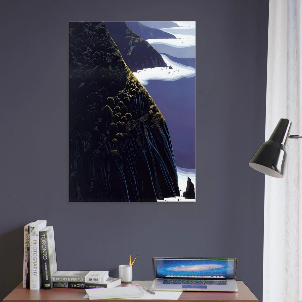 Gray Big Sur Canvas | Eyvind Earle Canvas | Eyvind Earle Prints