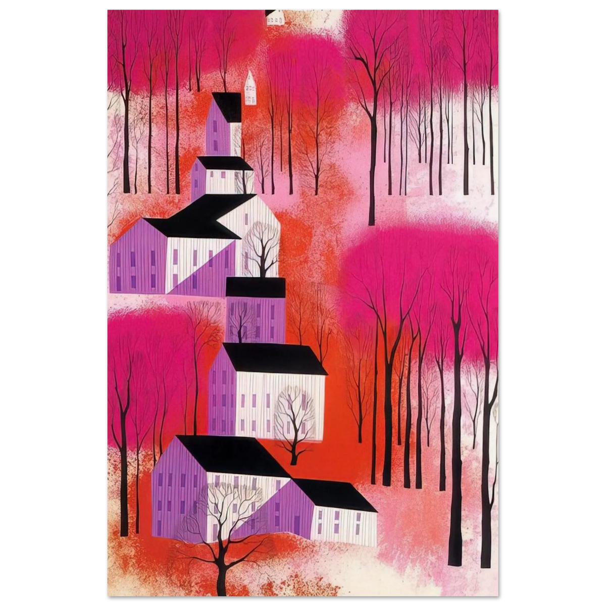 Autumn Sunset Poster | Eyvind Earle Poster | Eyvind Earle Prints