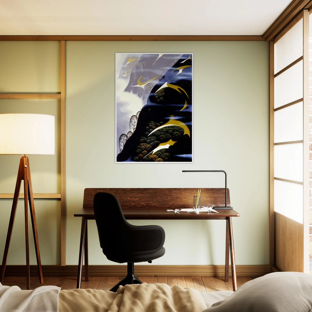 Copy of Sea mist and Pastures Framed Poster | Eyvind Earle Framed Prints Wall Art | Eyvind Earle Prints