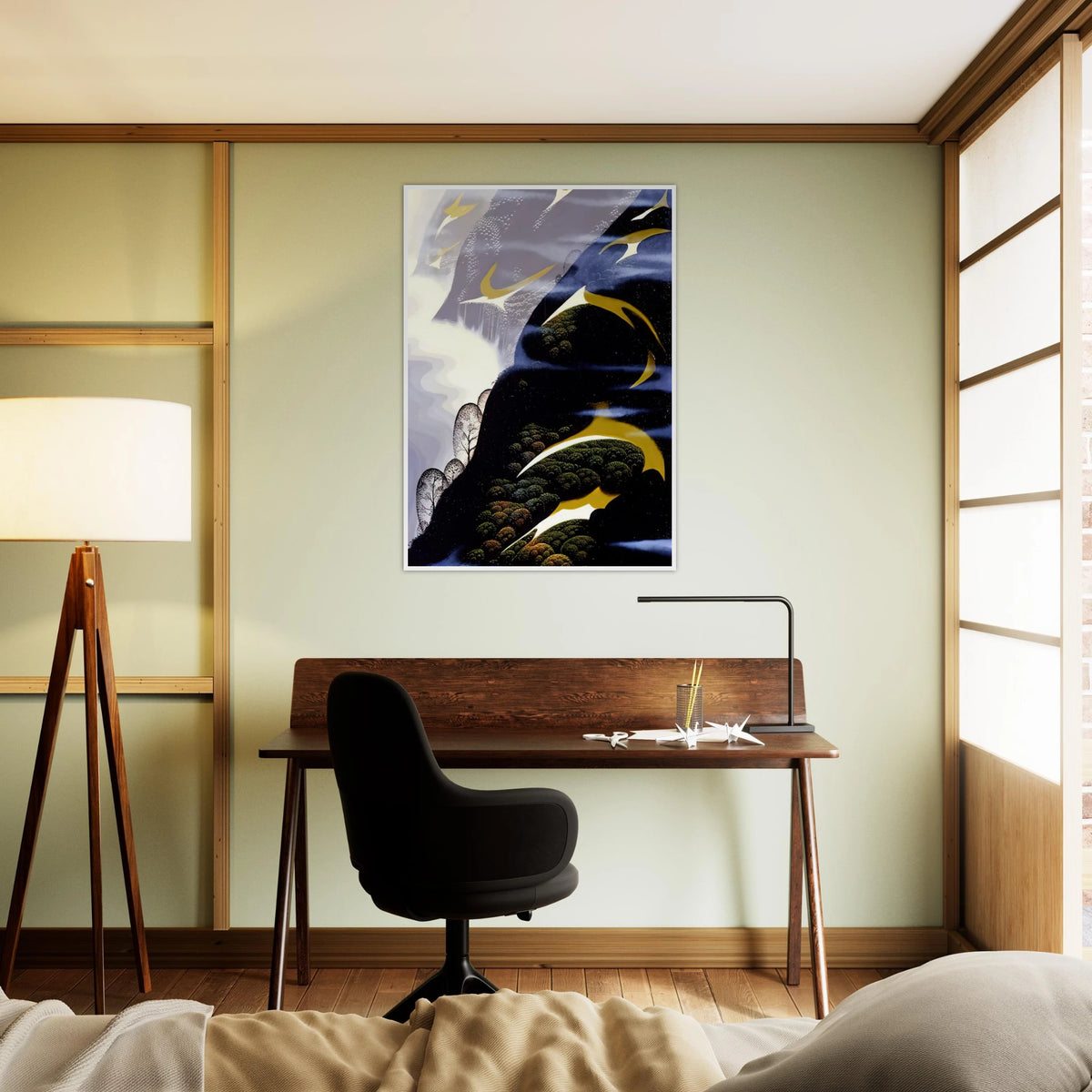 Copy of Sea mist and Pastures Framed Poster | Eyvind Earle Framed Prints Wall Art | Eyvind Earle Prints