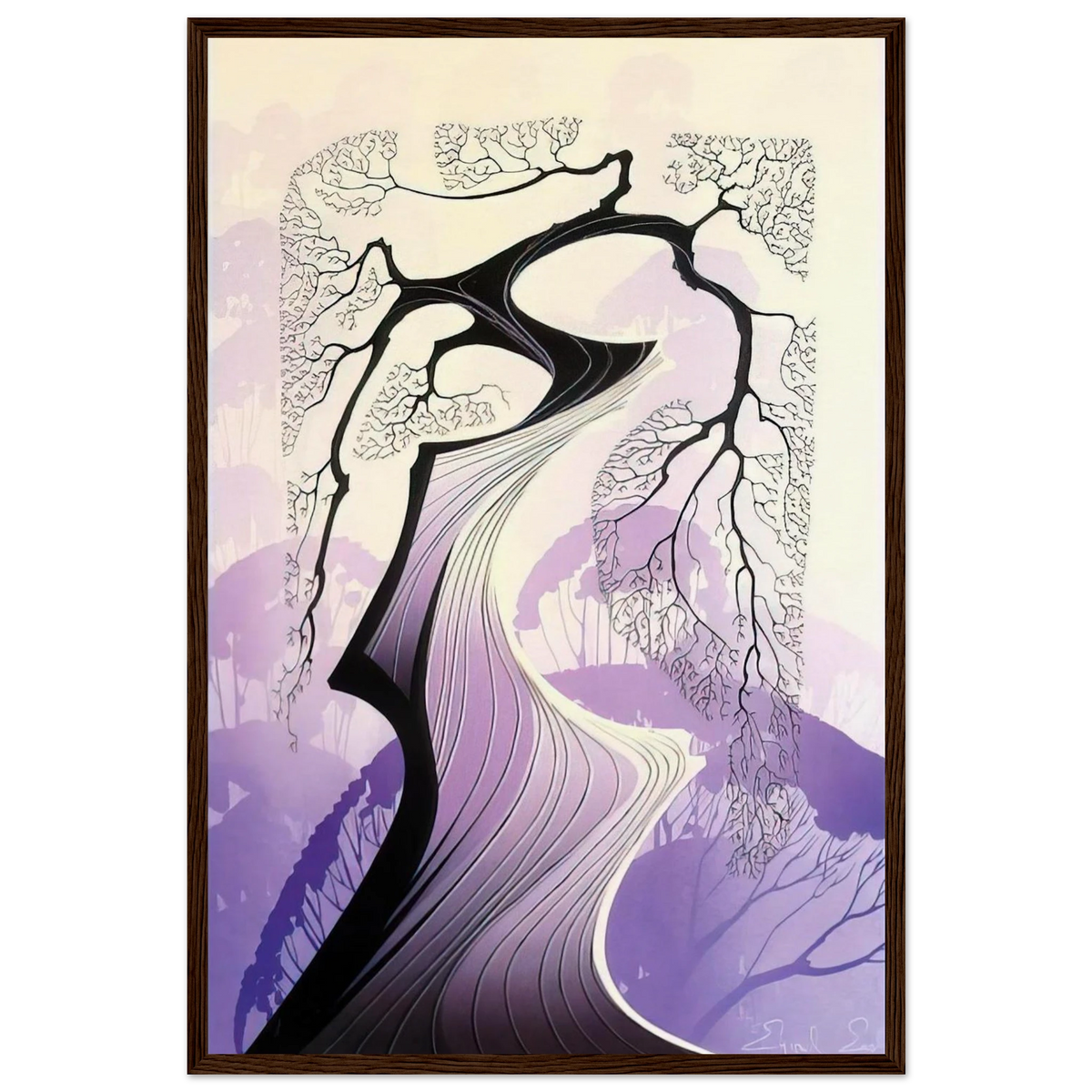 Carmel Cypress Framed Poster | Eyvind Earle Framed Prints Wall Art | Eyvind Earle Prints