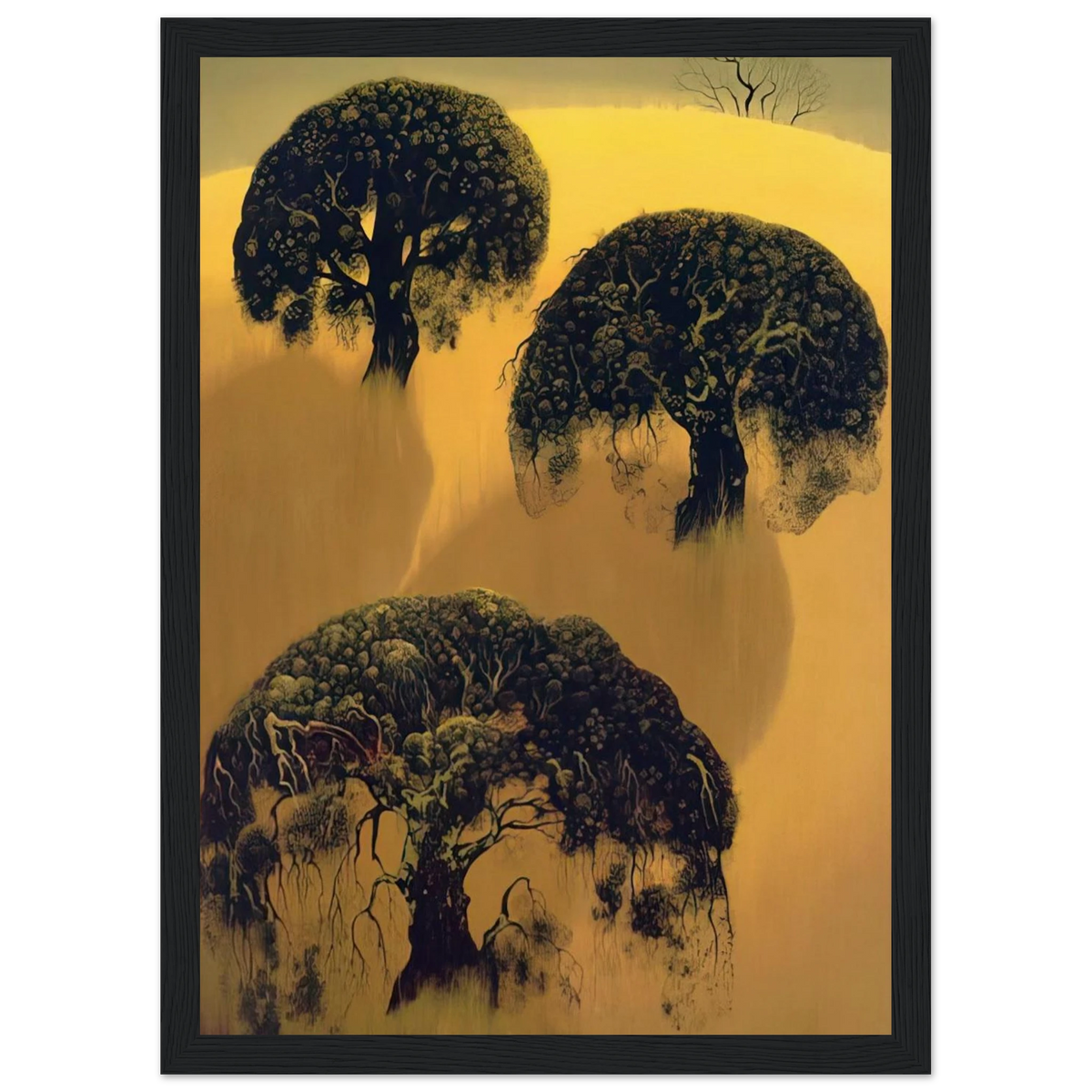 Three Oaks Framed Poster | Eyvind Earle Framed Prints Wall Art | Eyvind Earle Prints