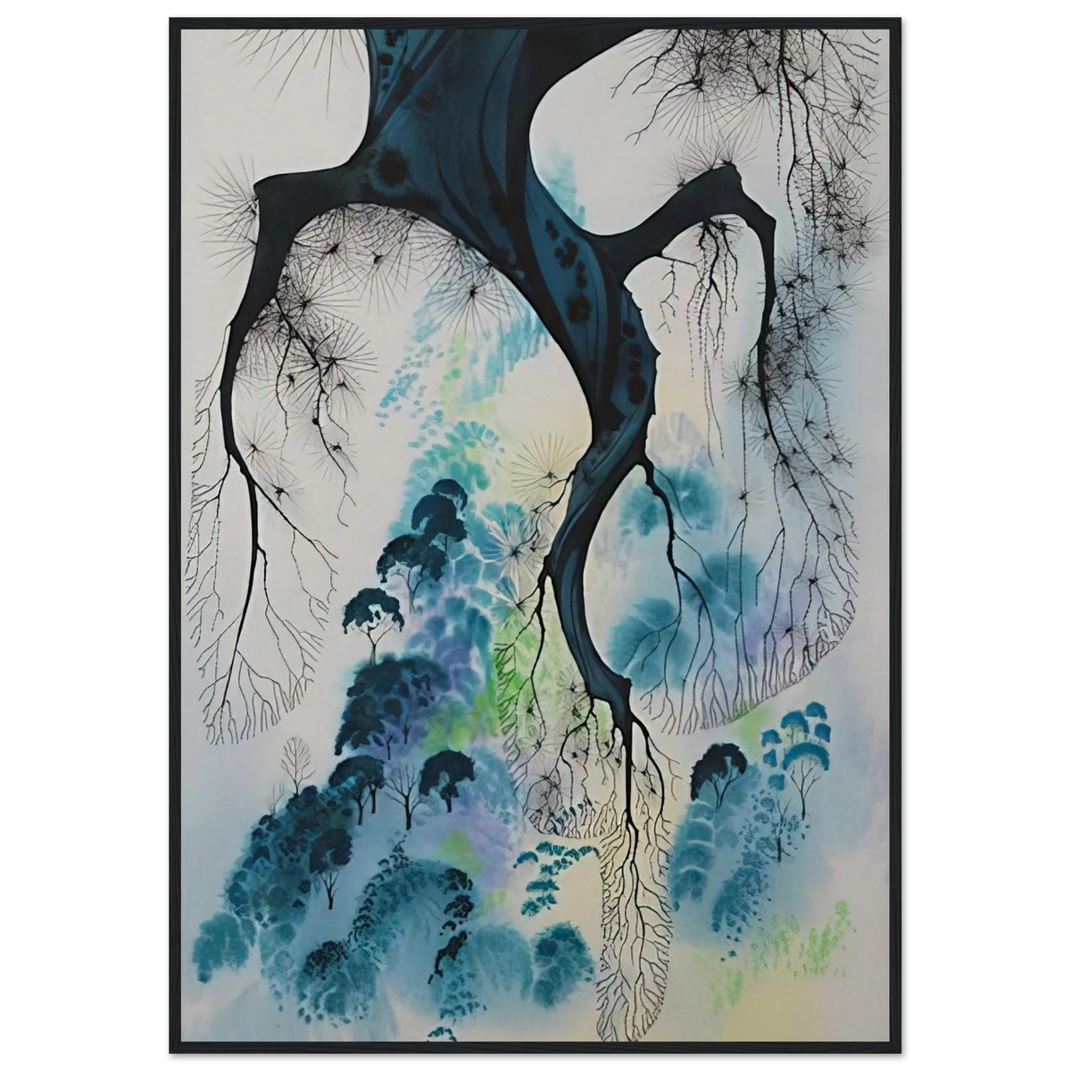 Coastline Framed Poster | Eyvind Earle Framed Prints Wall Art | Eyvind Earle Prints