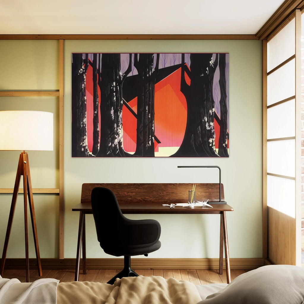 Winter Barnyard Poster | Eyvind Earle Poster | Eyvind Earle Prints
