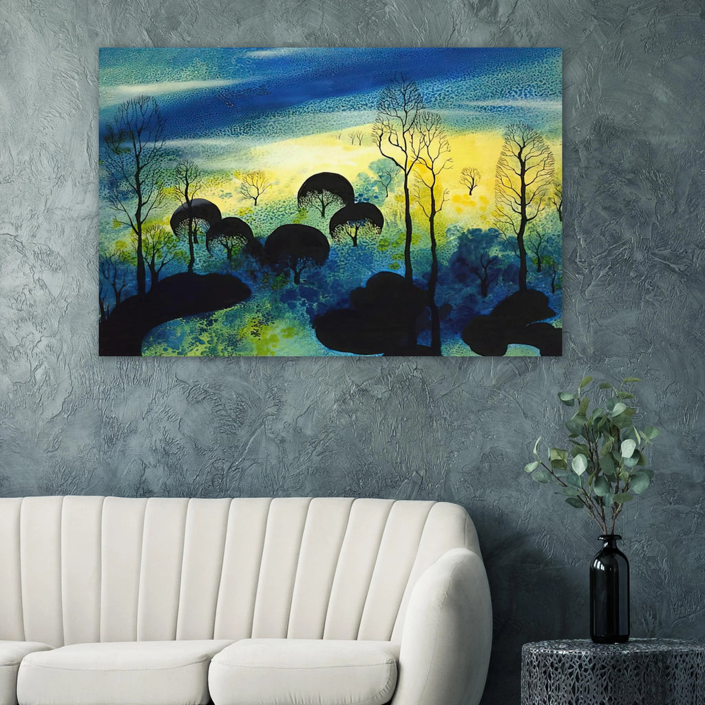 Pastures Through the Fog Poster | Eyvind Earle Poster | Eyvind Earle Prints