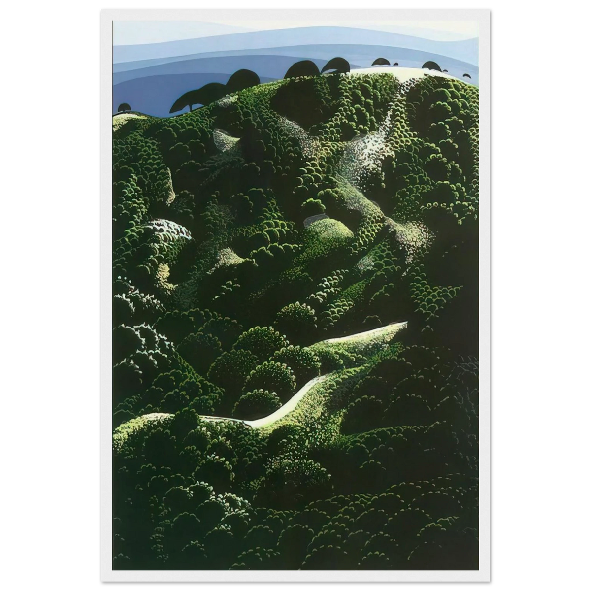 Santa Barbara Mountains Framed Poster | Eyvind Earle Framed Prints Wall Art | Eyvind Earle Prints