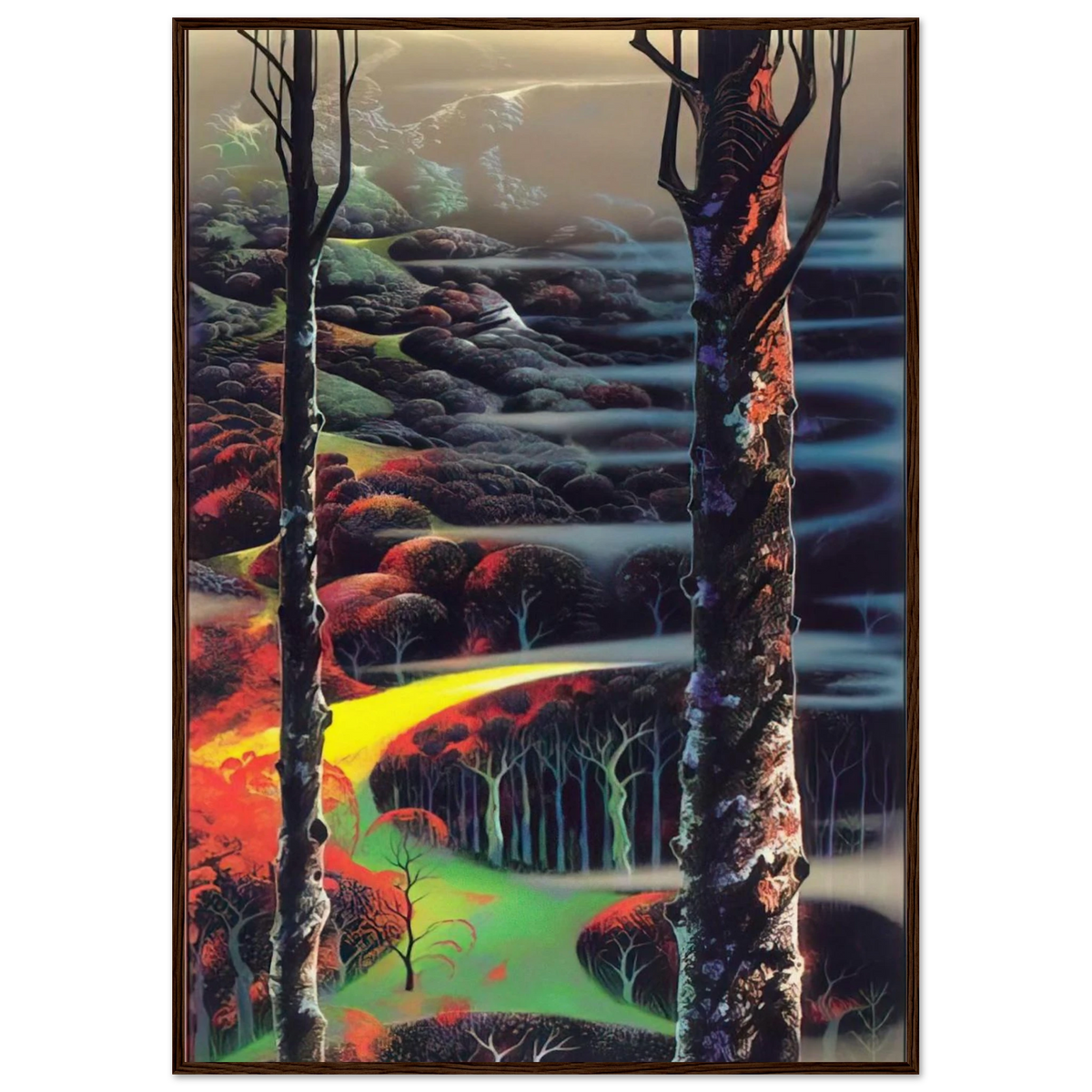 A Touch of Autumn Framed Poster | Eyvind Earle Framed Prints Wall Art | Eyvind Earle Prints