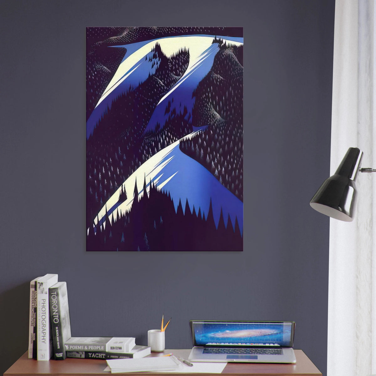 Black Evergreen Forest Canvas | Eyvind Earle Canvas | Eyvind Earle Prints