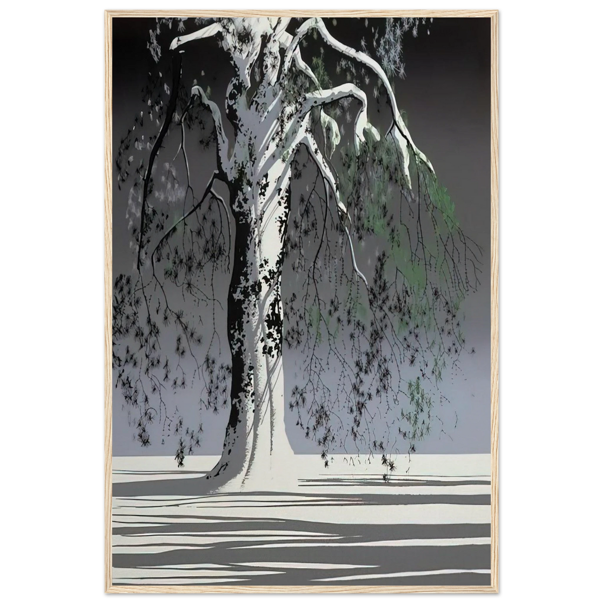 Fir Tree In Snow Framed Poster | Eyvind Earle Framed Prints Wall Art | Eyvind Earle Prints