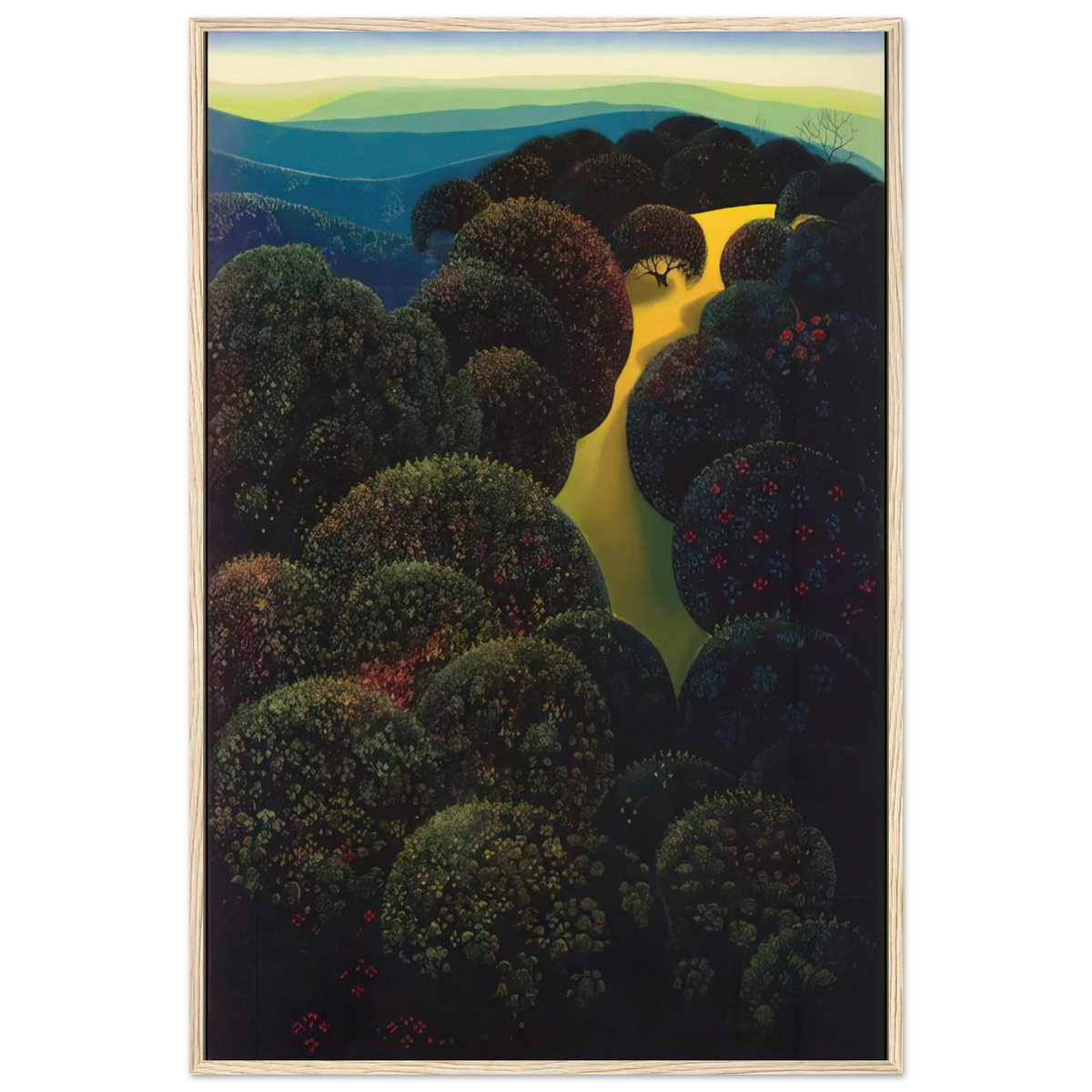 Hidden Pasture Framed Poster | Eyvind Earle Framed Prints Wall Art | Eyvind Earle Prints