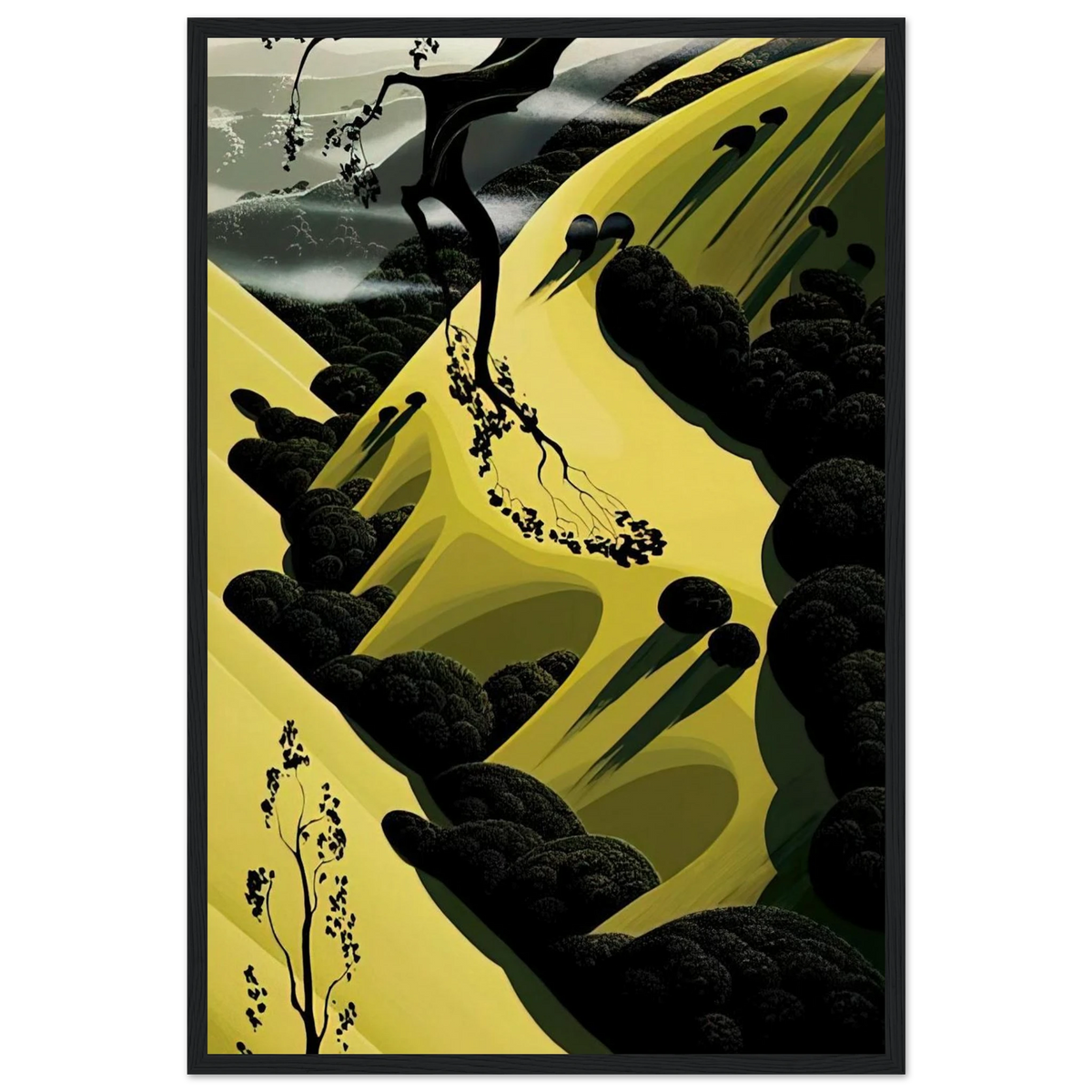 High Country Valley Framed Poster | Eyvind Earle Framed Prints Wall Art | Eyvind Earle Prints