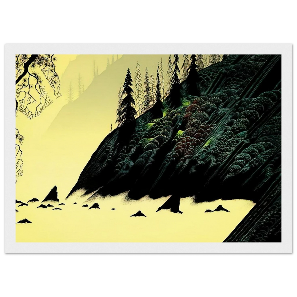 Spruce Redwood and Pine Framed Poster | Eyvind Earle Framed Prints Wall Art | Eyvind Earle Prints