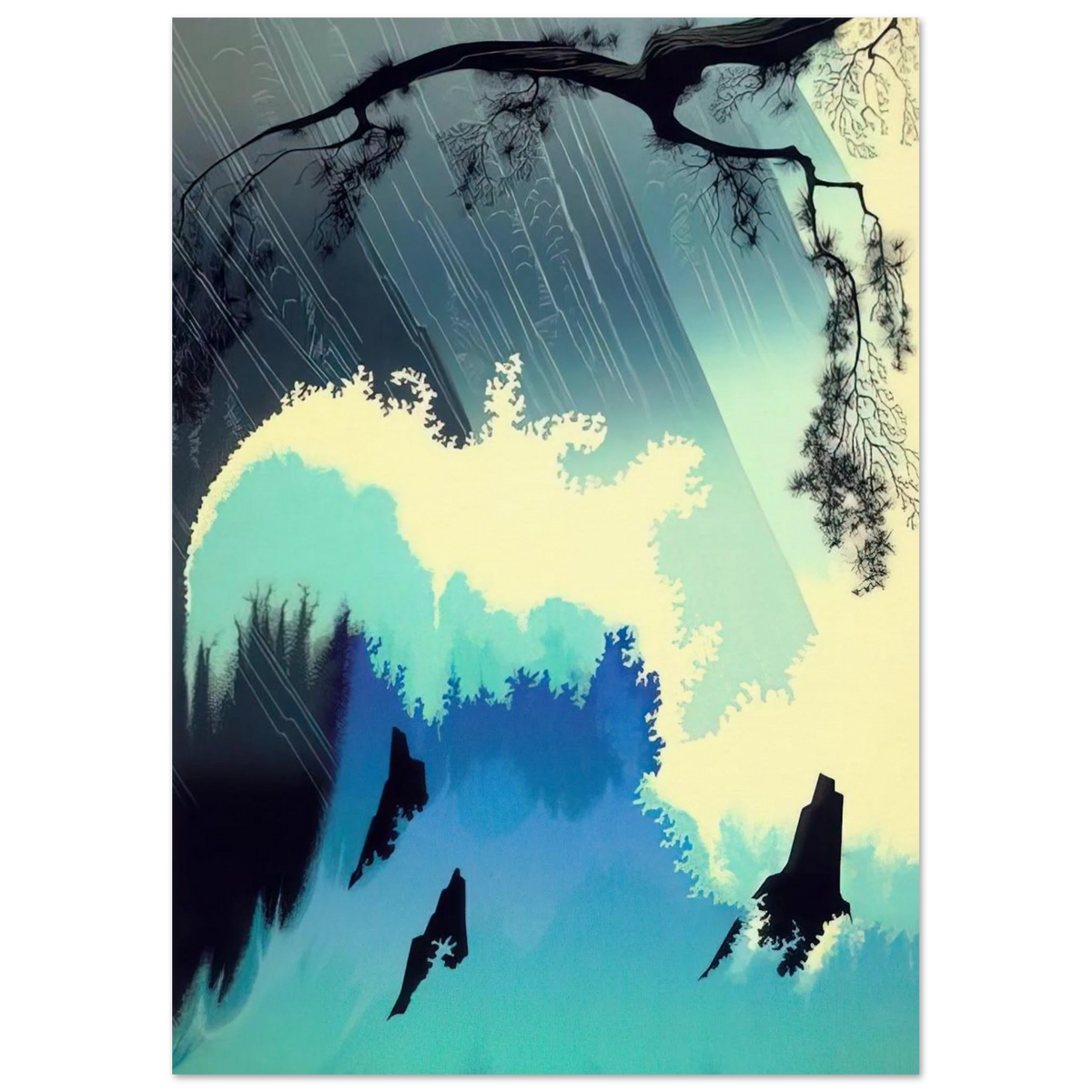 Ocean Splash Poster | Eyvind Earle Poster | Eyvind Earle Prints