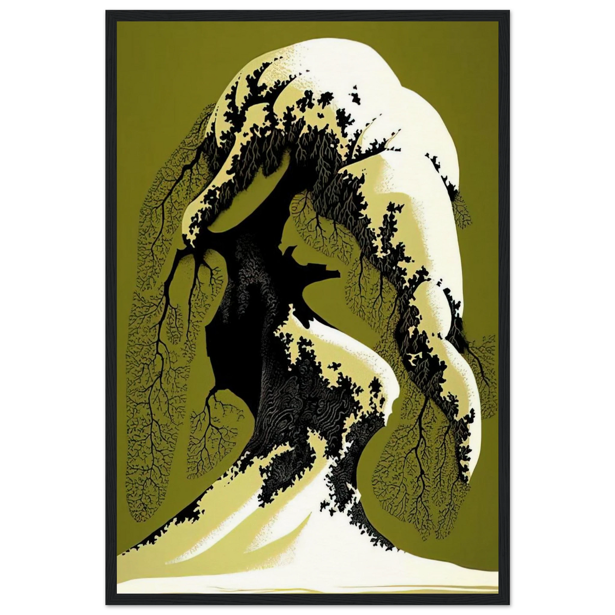 Snow Laden Framed Poster | Eyvind Earle Framed Prints Wall Art | Eyvind Earle Prints