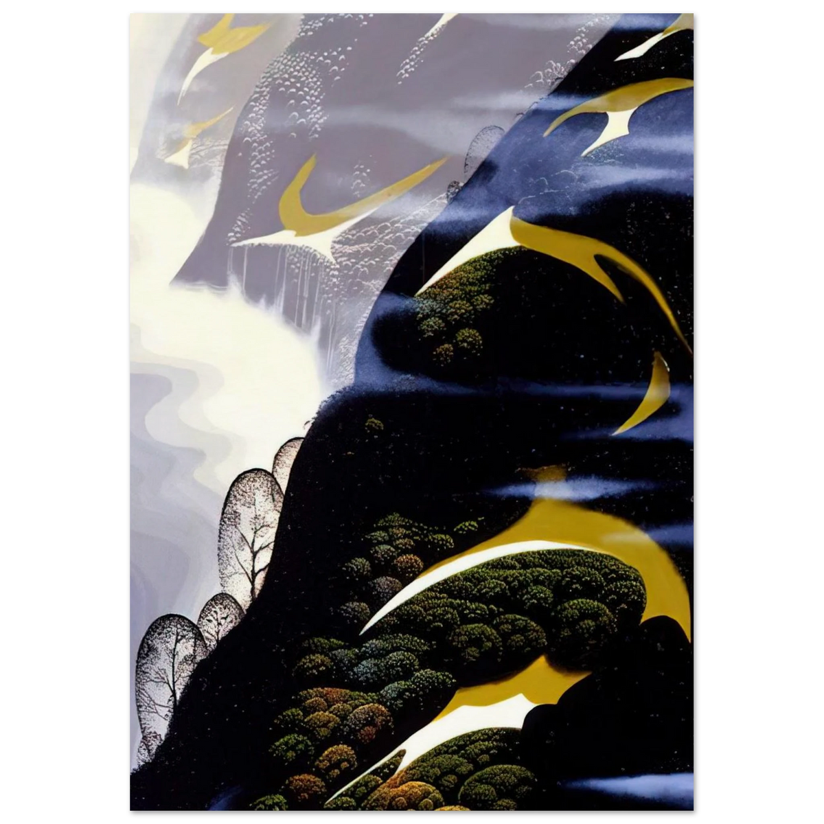 Copy of Sea mist and Pastures Poster | Eyvind Earle Poster | Eyvind Earle Prints
