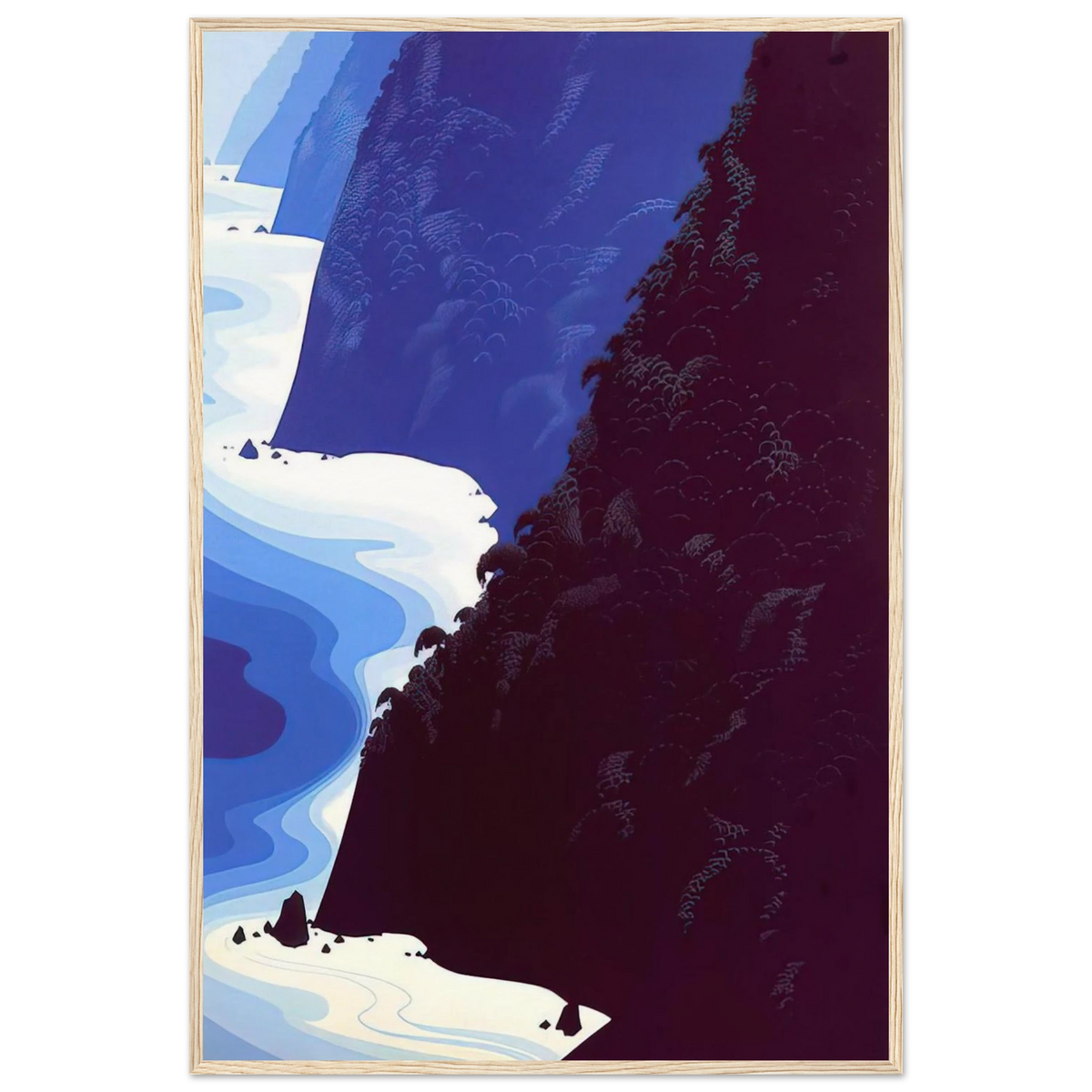 Blue Big Sur Framed Poster | Eyvind Earle Framed Prints Wall Art | Eyvind Earle Prints