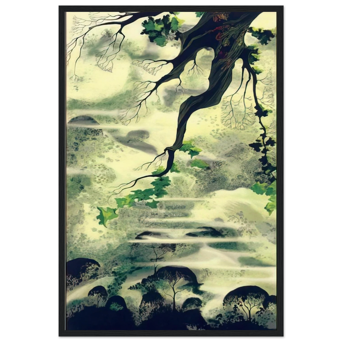 Fog Bound Framed Poster | Eyvind Earle Framed Prints Wall Art | Eyvind Earle Prints